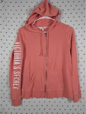 Victorias Secret Full zip V Logo Hoodie Jacket SMALL